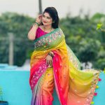 Japani silk saree with blause pcs