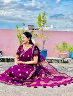 Semi Moslin Sharee  with Blouse Piece