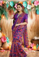 Premium Parsha Sharee with Blouse Piece - Image 2