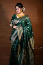 Jori Katan Saree With Blause Pcs - Image 4