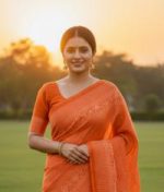 Cotton Sharee with Blouse Piece - Image 4