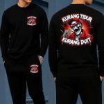 Long Sleeve Drop Shoulder Tshirt and Trouser Set - Image 2