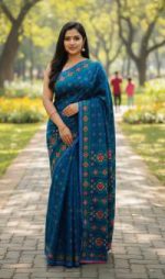Premium Silk Boutique Skin Print Shari - Image 3