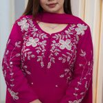 Rayon cotton dress full set Embroidery