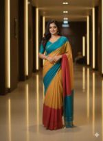 Half Silk Saree with blause pcs - Image 2