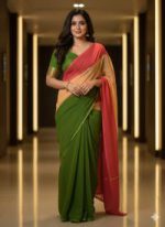 Half Silk Saree with blause pcs - Image 4