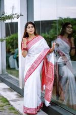 Kanjivaram katan Saree with blause pcs - Image 3