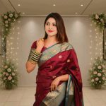 Silk Katan Saree with blause pcs - Image 3