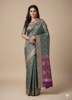 TanaBana Benaroshi katan saree - Image 4