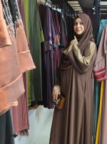 Dubai cherry borka with Hijab - Image 4