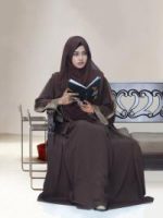 Dubai cherry borka with Hijab - Image 2