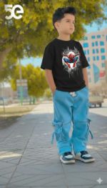 Boys Denim Pant and T-Shirt set - Image 4