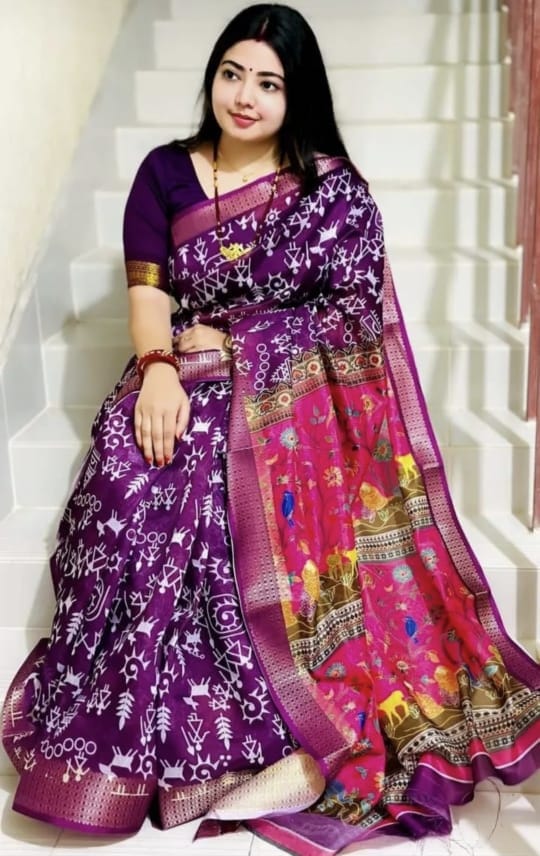 1771671718_L_1.jpeg Kaftan Silk Sharee - Image 1