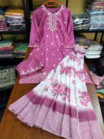 Readymade Embroidery Cotton Three Piece - Image 2