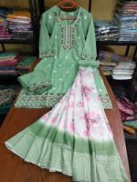 Readymade Embroidery Cotton Three Piece - Image 3