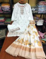 Readymade Embroidery Cotton Three Piece - Image 4