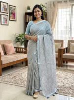 Embroidery Premium Half Silk Sharee - Image 3