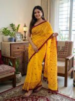 Embroidery Premium Half Silk Sharee - Image 4