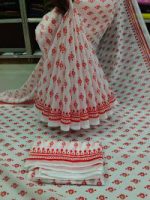 Chanderi silk sharee with blause pcs - Image 2