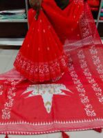 Chanderi silk sharee with blause pcs - Image 3