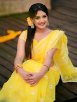 Half Silk Lace Work Saree - Image 2