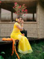 Half Silk Lace Work Saree - Image 4