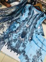 Embroidery Sequence Digital Print Three Piece - Image 4