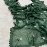 Georgette Sharee With Blouse Piece