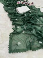 Georgette Sharee With Blouse Piece - Image 2