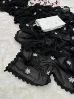 Georgette Sharee With Blouse Piece - Image 3