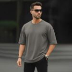 Solid Drop Shoulder T-shirt - Image 2