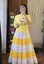 Stylish Skirt and T-Shirt Set - Image 3