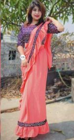 Readymade Sharee With Blouse Piece - Image 3