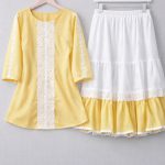 Trendy Ladies Tops and Skirt Set